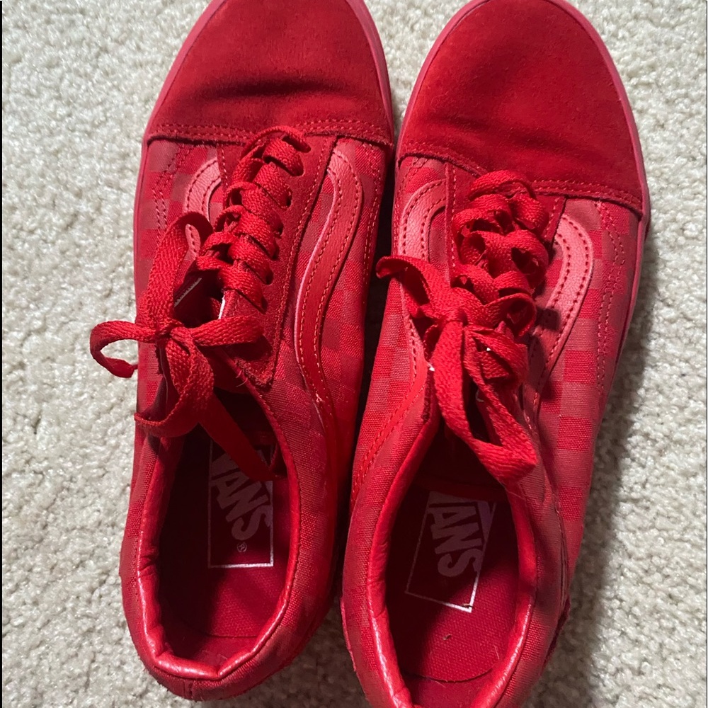 Red Vans Womens 10 Mens 8.5